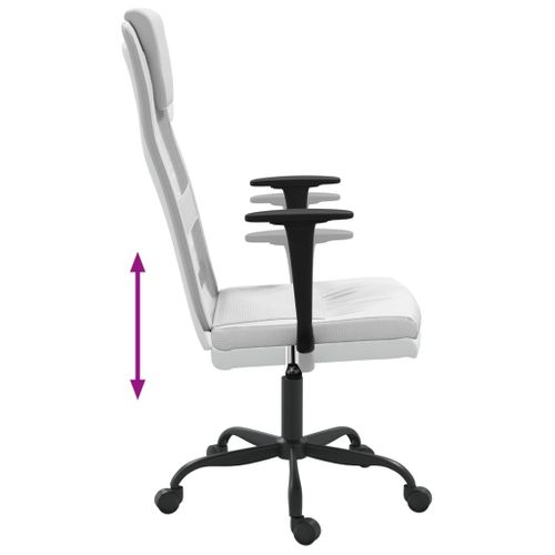 Chaise De Bureau Réglable En Hauteur Blanc