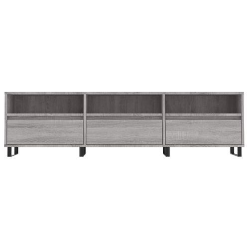 Meuble TV Sonoma Gris 150x30x44,5 Cm Bois Contreplaqué