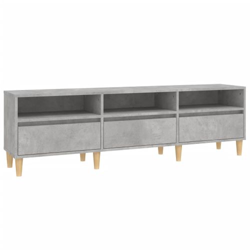 Meuble TV Gris Béton 150x30x44,5 Cm Bois Contreplaqué