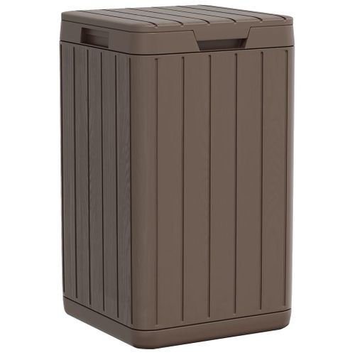 Poubelle D'extérieur Marron 38x38x65 Cm Pp