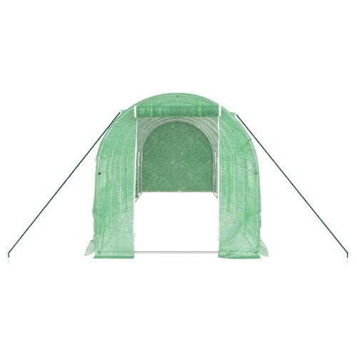 Serre Avec Cadre En Acier Vert 12 M² 6x2x2 M