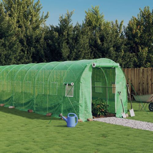 Serre Avec Cadre En Acier Vert 12 M² 6x2x2 M