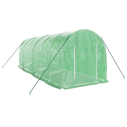 Serre Avec Cadre En Acier Vert 12 M² 6x2x2 M