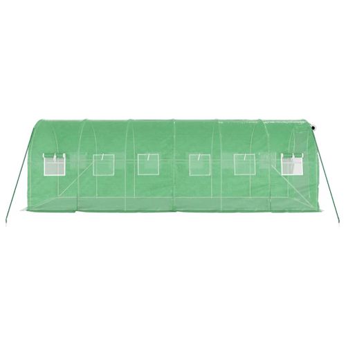Serre Avec Cadre En Acier Vert 12 M² 6x2x2 M