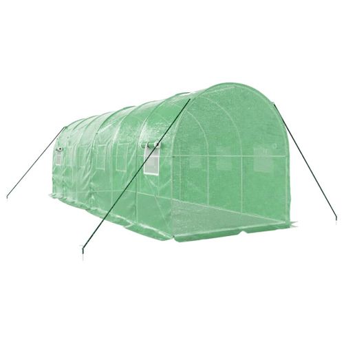 Serre Avec Cadre En Acier Vert 12 M² 6x2x2 M