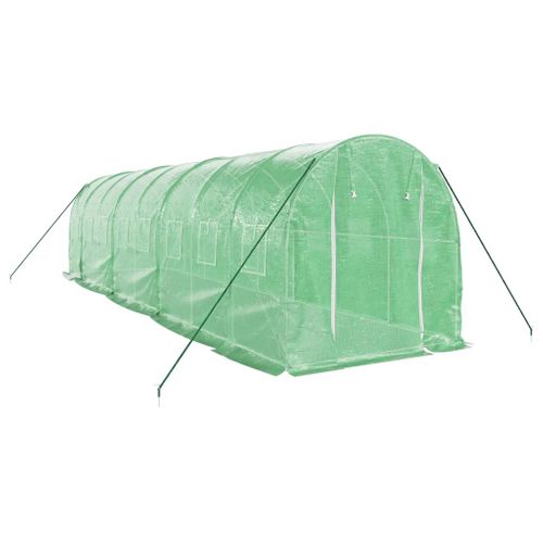 Serre Avec Cadre En Acier Vert 16 M² 8x2x2 M
