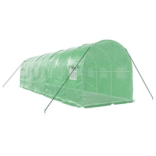 Serre Avec Cadre En Acier Vert 16 M² 8x2x2 M