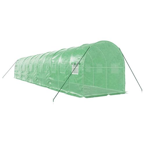 Serre Avec Cadre En Acier Vert 24 M² 12x2x2 M