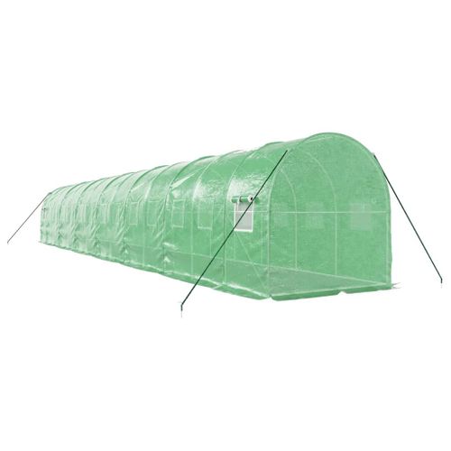 Serre Avec Cadre En Acier Vert 28 M² 14x2x2 M