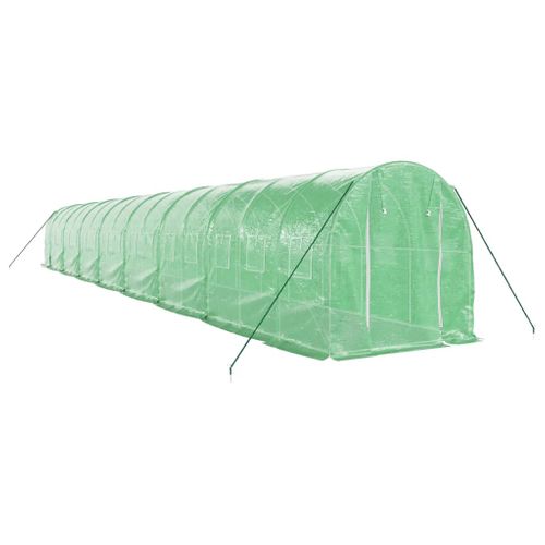Serre Avec Cadre En Acier Vert 32 M² 16x2x2 M