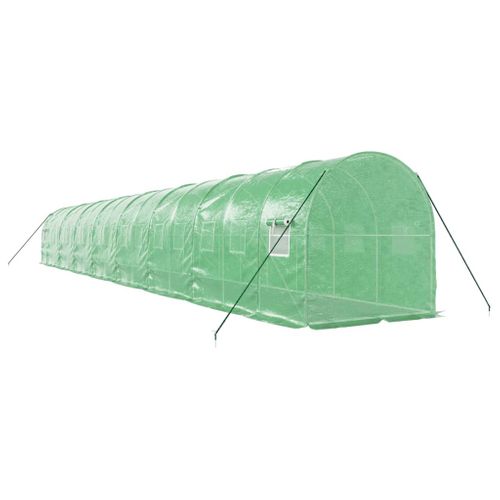Serre Avec Cadre En Acier Vert 32 M² 16x2x2 M