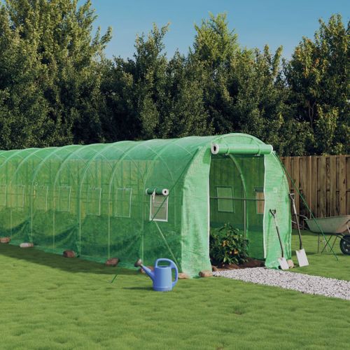 Serre Avec Cadre En Acier Vert 36 M² 18x2x2 M