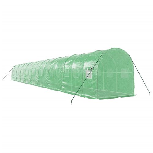Serre Avec Cadre En Acier Vert 36 M² 18x2x2 M