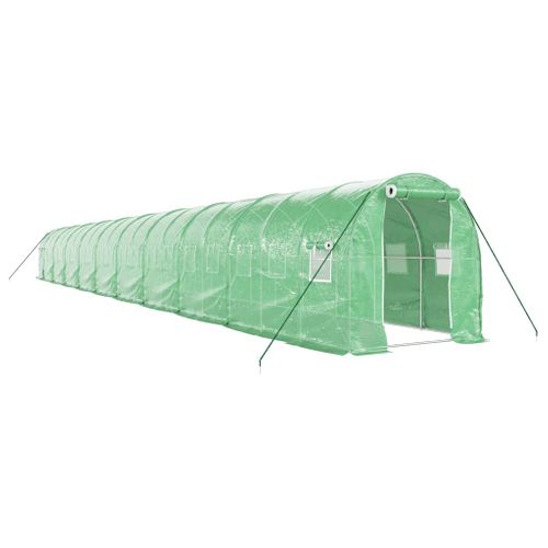 Serre Avec Cadre En Acier Vert 40 M² 20x2x2 M
