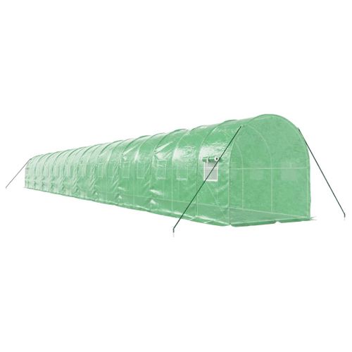 Serre Avec Cadre En Acier Vert 40 M² 20x2x2 M