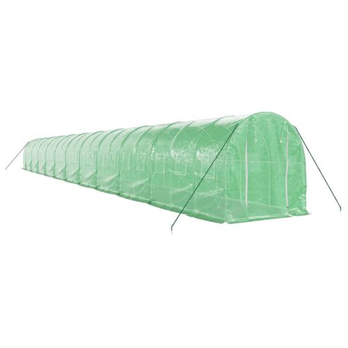 Serre Avec Cadre En Acier Vert 44 M² 22x2x2 M