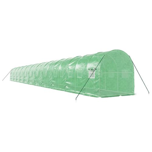 Serre Avec Cadre En Acier Vert 44 M² 22x2x2 M