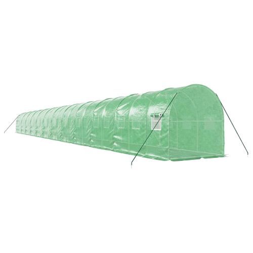 Serre Avec Cadre En Acier Vert 48 M² 24x2x2 M