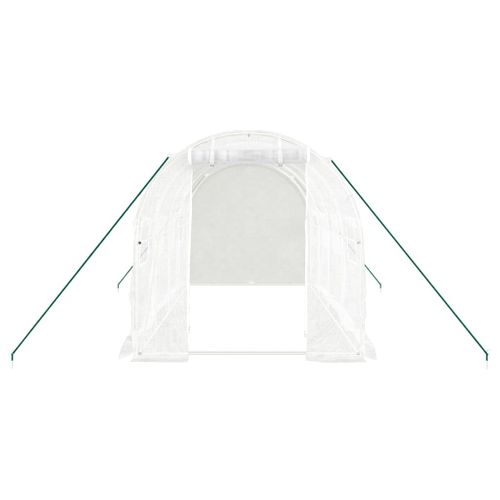 Serre Avec Cadre En Acier Blanc 8 M² 4x2x2 M
