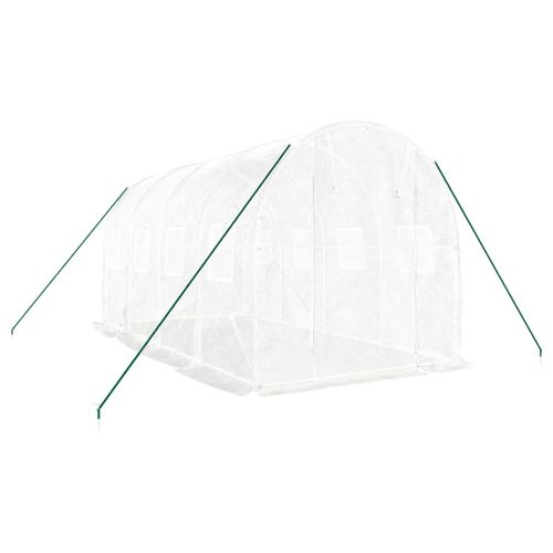 Serre Avec Cadre En Acier Blanc 8 M² 4x2x2 M