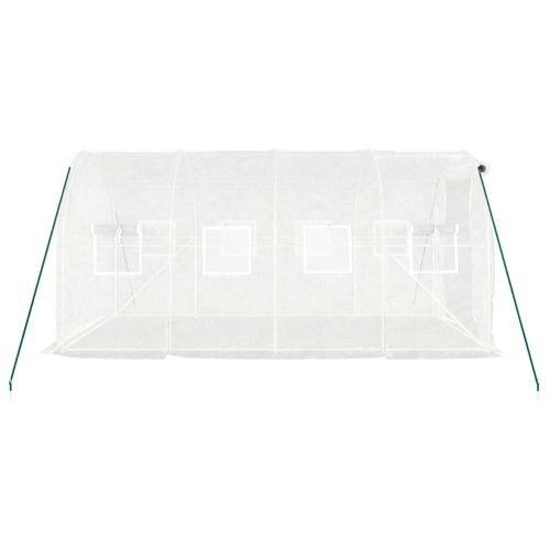 Serre Avec Cadre En Acier Blanc 8 M² 4x2x2 M
