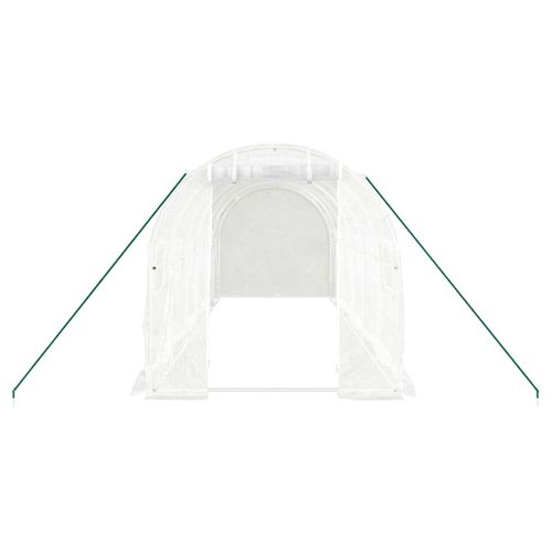 Serre Avec Cadre En Acier Blanc 12 M² 6x2x2 M