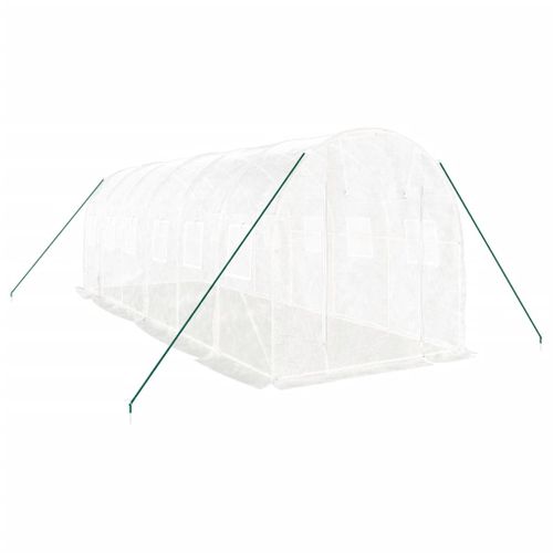 Serre Avec Cadre En Acier Blanc 12 M² 6x2x2 M
