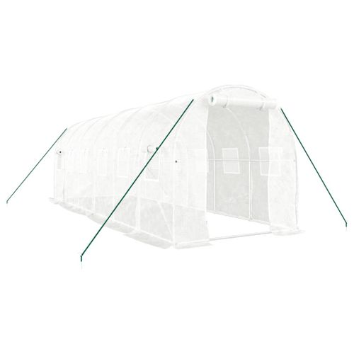 Serre Avec Cadre En Acier Blanc 12 M² 6x2x2 M