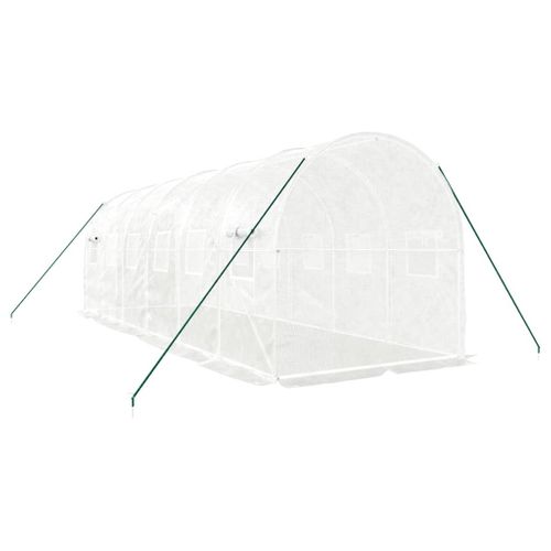 Serre Avec Cadre En Acier Blanc 12 M² 6x2x2 M