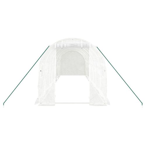 Serre Avec Cadre En Acier Blanc 16 M² 8x2x2 M