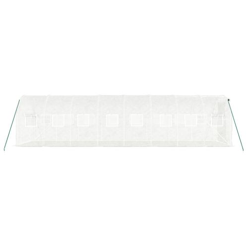 Serre Avec Cadre En Acier Blanc 16 M² 8x2x2 M