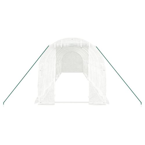 Serre Avec Cadre En Acier Blanc 20 M² 10x2x2 M