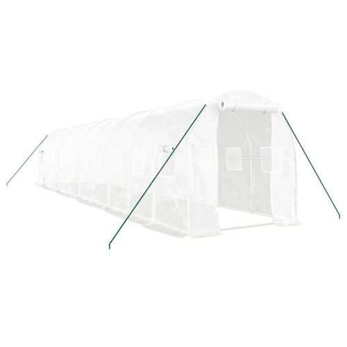 Serre Avec Cadre En Acier Blanc 20 M² 10x2x2 M