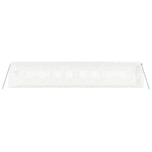 Serre Avec Cadre En Acier Blanc 20 M² 10x2x2 M
