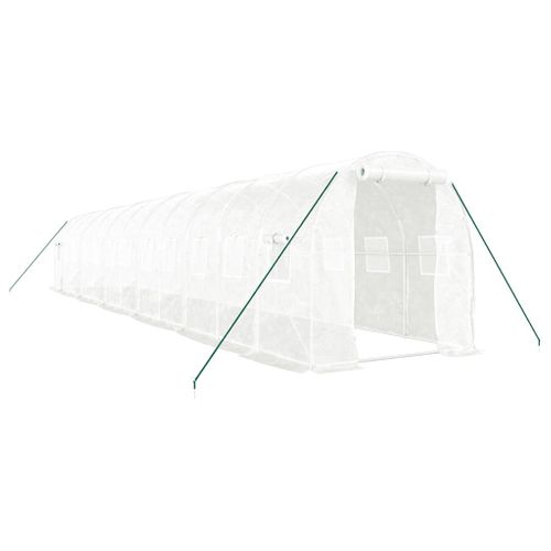 Serre Avec Cadre En Acier Blanc 24 M² 12x2x2 M