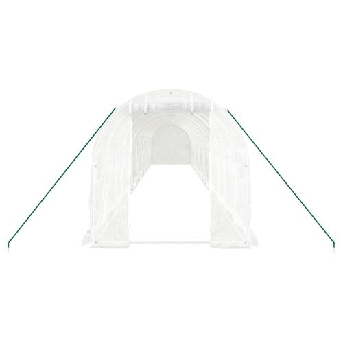 Serre Avec Cadre En Acier Blanc 28 M² 14x2x2 M