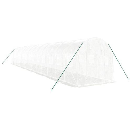 Serre Avec Cadre En Acier Blanc 28 M² 14x2x2 M