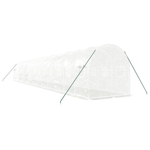 Serre Avec Cadre En Acier Blanc 28 M² 14x2x2 M