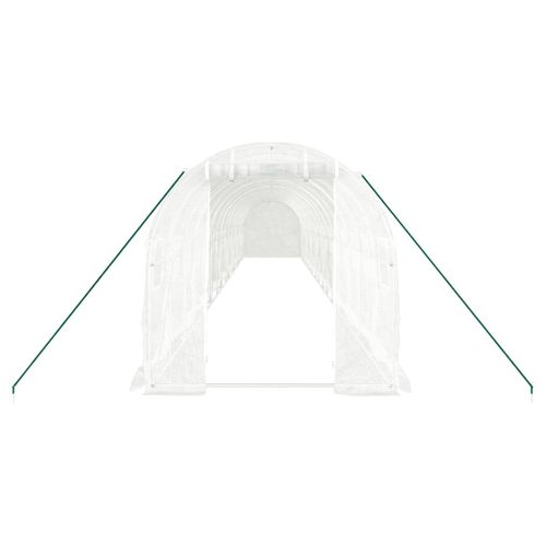 Serre Avec Cadre En Acier Blanc 32 M² 16x2x2 M