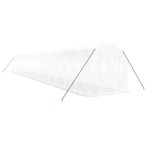 Serre Avec Cadre En Acier Blanc 32 M² 16x2x2 M