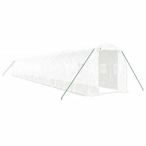 Serre Avec Cadre En Acier Blanc 32 M² 16x2x2 M
