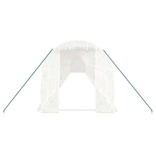 Serre Avec Cadre En Acier Blanc 36 M² 18x2x2 M