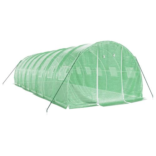 Serre Avec Cadre En Acier Vert 24 M² 8x3x2 M