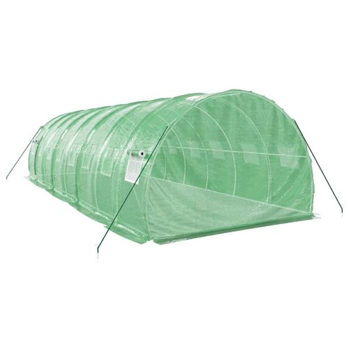 Serre Avec Cadre En Acier Vert 24 M² 8x3x2 M