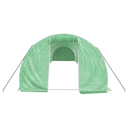 Serre Avec Cadre En Acier Vert 42 M² 14x3x2 M