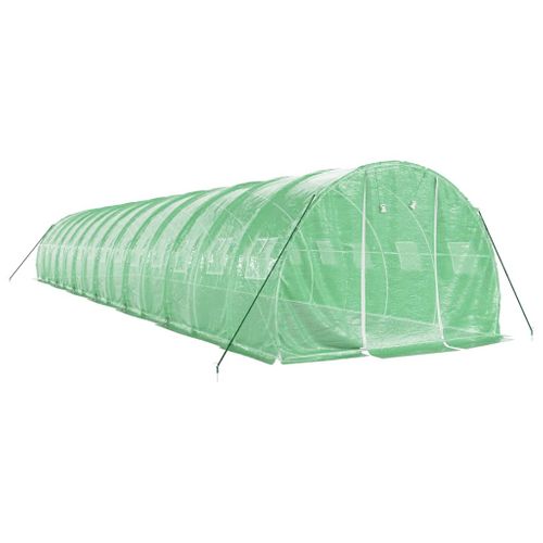 Serre Avec Cadre En Acier Vert 42 M² 14x3x2 M