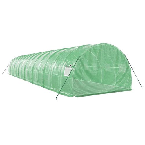 Serre Avec Cadre En Acier Vert 42 M² 14x3x2 M