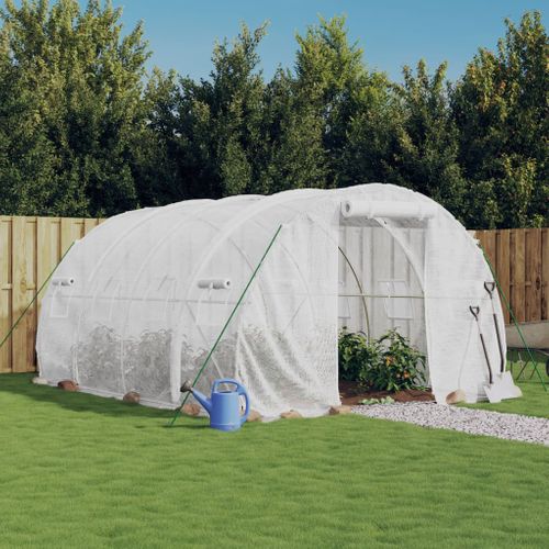Serre Avec Cadre En Acier Blanc 12 M² 4x3x2 M