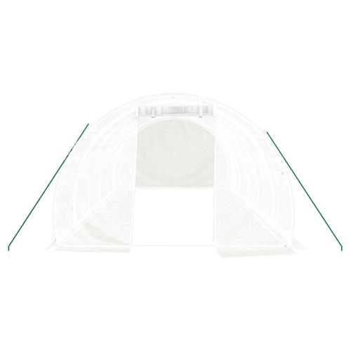 Serre Avec Cadre En Acier Blanc 18 M² 6x3x2 M