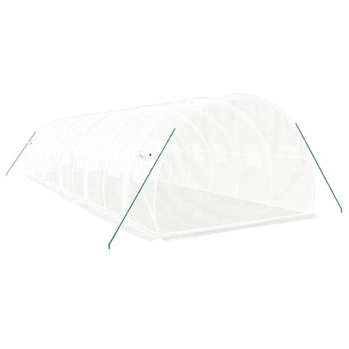 Serre Avec Cadre En Acier Blanc 30 M² 10x3x2 M